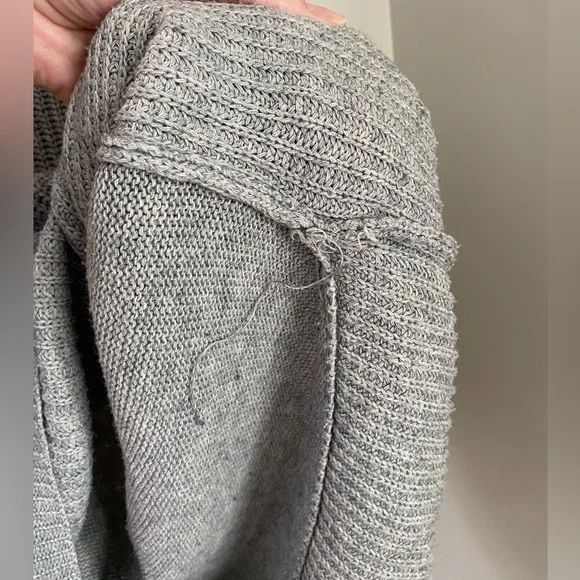 Stella McCartney Grey Knit High-Low Sweater Grey Size Medium - Picture 7 of 10